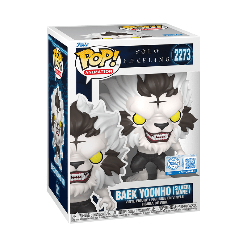 Funko Pop! Baek Yoonho (Silver Mane) Ексклюзив/Chase (Flocked) - Solo Leveling 2273 - Figz