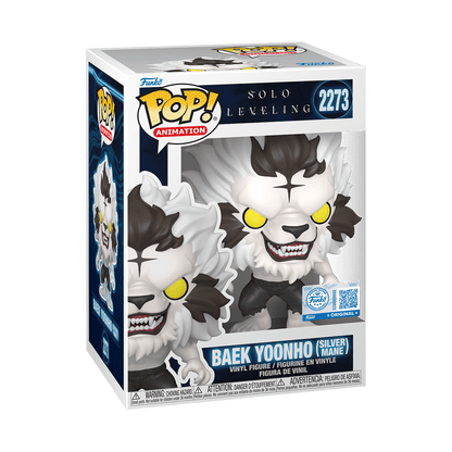 Funko Pop! Baek Yoonho (Silver Mane) Ексклюзив/Chase (Flocked) - Solo Leveling 2273 - Figz