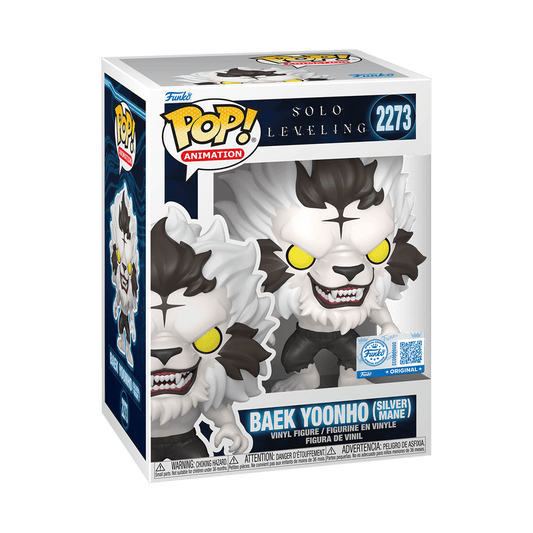 Funko Pop! Baek Yoonho (Silver Mane) Ексклюзив/Chase (Flocked) - Solo Leveling 2273 - Figz