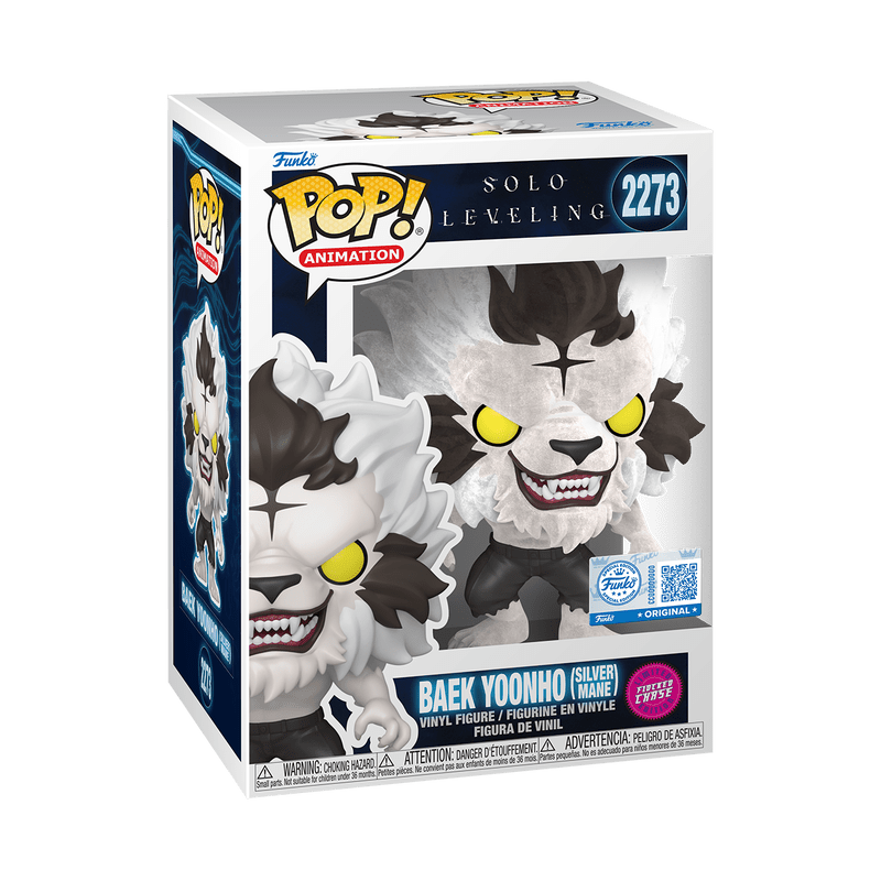 Funko Pop! Baek Yoonho (Silver Mane) Ексклюзив/Chase (Flocked) - Solo Leveling 2273 - Figz
