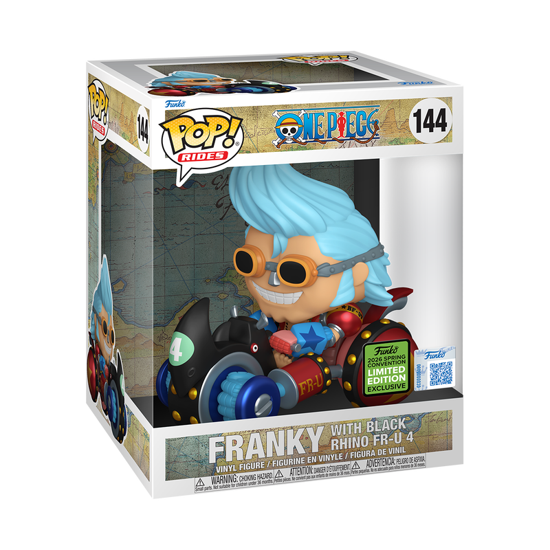 Funko Pop! Franky with Black Rhino FR - U 4 - One Piece 144 Exclusive Rides Deluxe - Figz