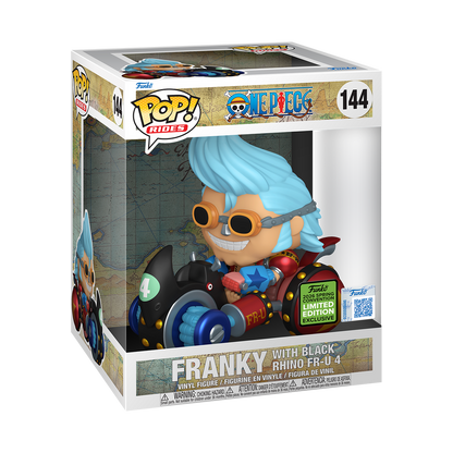Funko Pop! Franky with Black Rhino FR - U 4 - One Piece 144 Exclusive Rides Deluxe - Figz