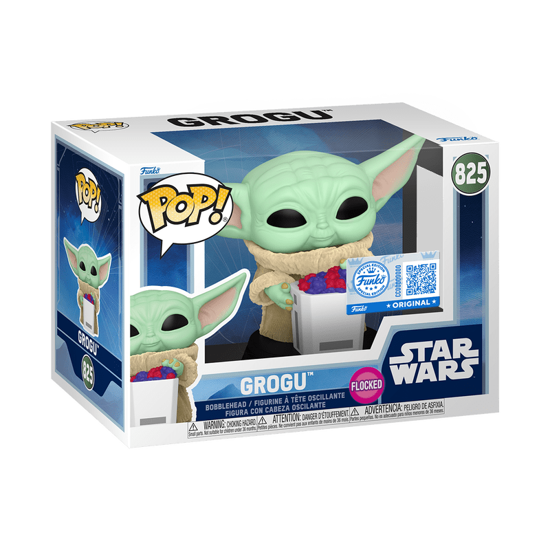 Funko Pop! Grogu with Snack (Flocked) - Star Wars: The Mandalorian 825 - Figz