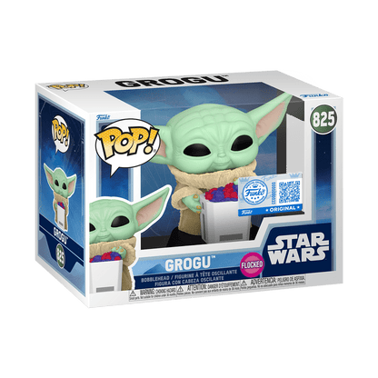 Funko Pop! Grogu with Snack (Flocked) - Star Wars: The Mandalorian 825 - Figz