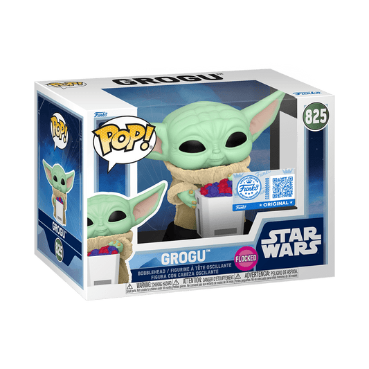 Funko Pop! Grogu with Snack (Flocked) - Star Wars: The Mandalorian 825 - Figz