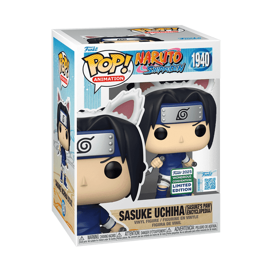Funko Pop! Naruto - Sasuke Uchiha (Sasuke’s Paw Encyclopedia) 1940 (2025 Wondrous Convention) - Figz