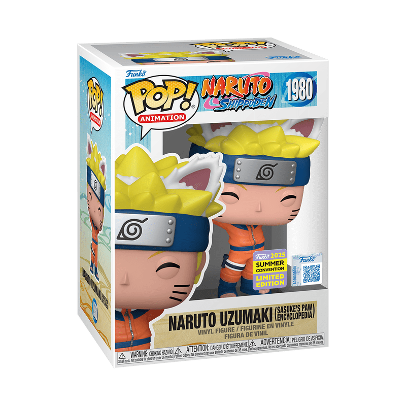 Funko Pop! Naruto Uzumaki (Sasuke's Paw) 1980 2025 Summer Convention Exclusive — Naruto Shippuden - Figz