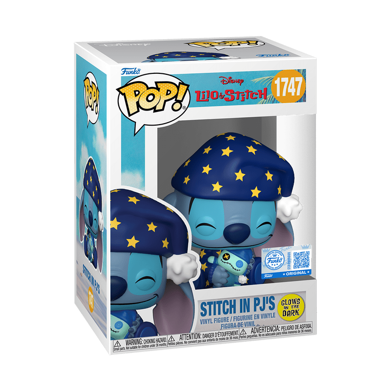 Funko Pop! Stitch in PJ’s (GITD) - Lilo & Stitch 1747 Exclusive - Figz