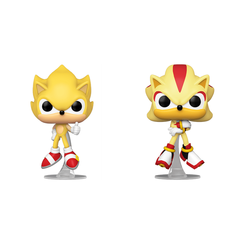 Funko Pop! Super Sonic & Super Shadow (2 - Pack, Flocked) - Sonic The Hedgehog - Figz